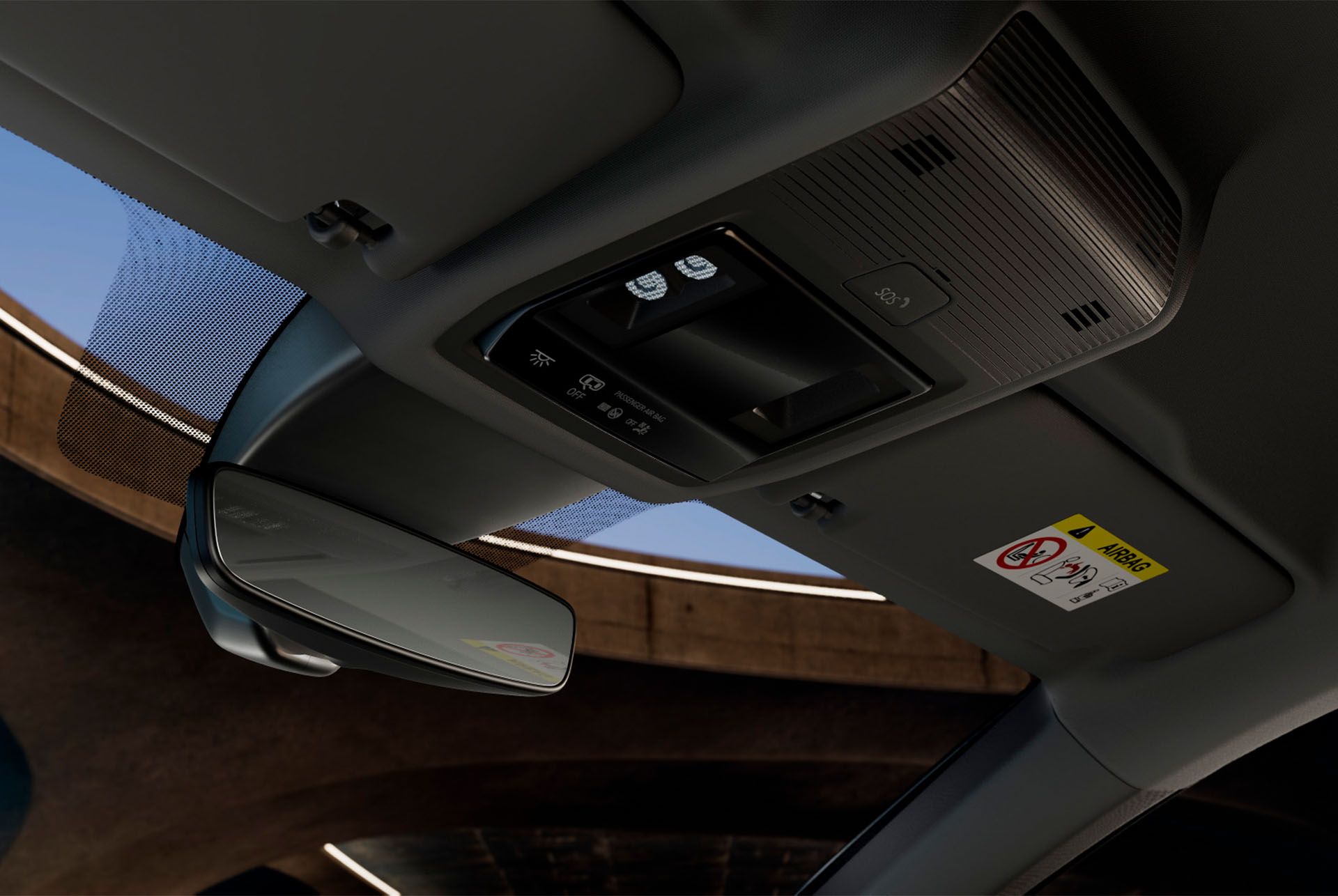 Ansicht der Overhead Konsole in einem CUPRA Formentor.